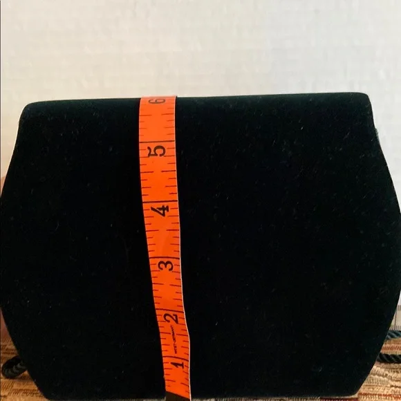 Green Velvet Clutch with Tassel Detail - Picture 6 of 7